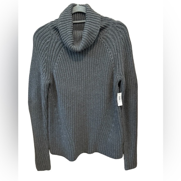 Goodthreads | 100% Cotton Charcoal Chunky Knit Turtleneck Sweater (M) - Picture 1 of 6